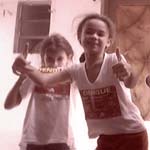 brazilian girl giving thumbs up